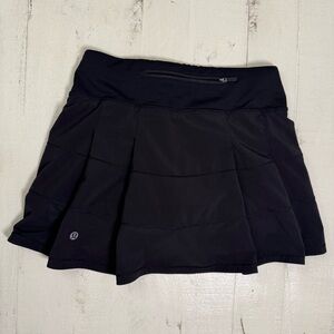 lululemon athletica Black Skater Tennis Skirt with Zip Pocket
